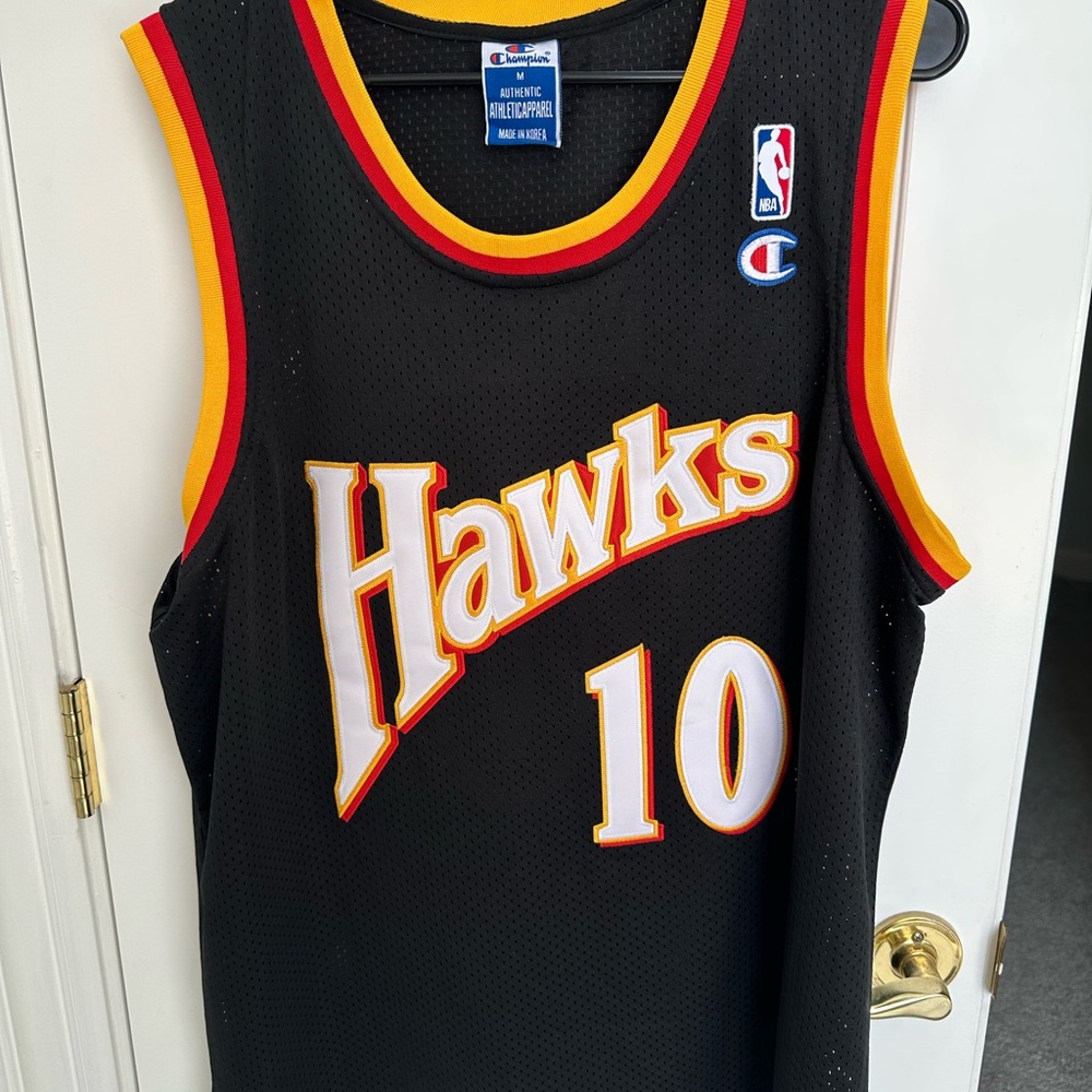 Champion Atlanta Hawks Mookie Blaylock Jersey with Red & Blue Logo Patch